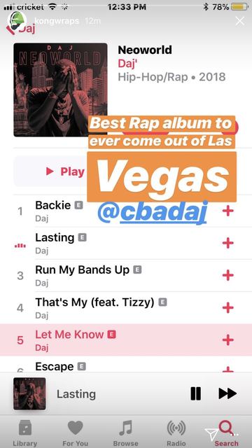 NEOWORLD Album Promo — "Best Rap album to ever come out of Las Vegas"