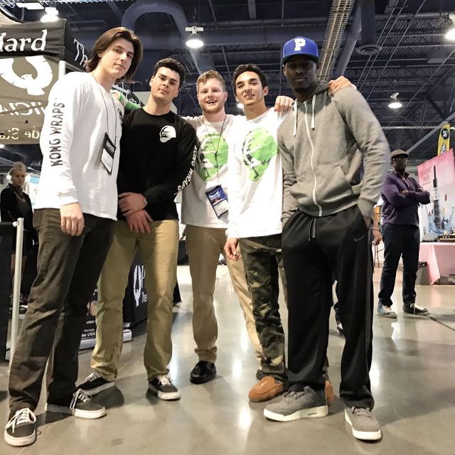 KONG WRAPS Convention Booth — LVCC (DAJAI in PRCZN Hat + Edgar Asain + Nick McGarry + Will + Jack)