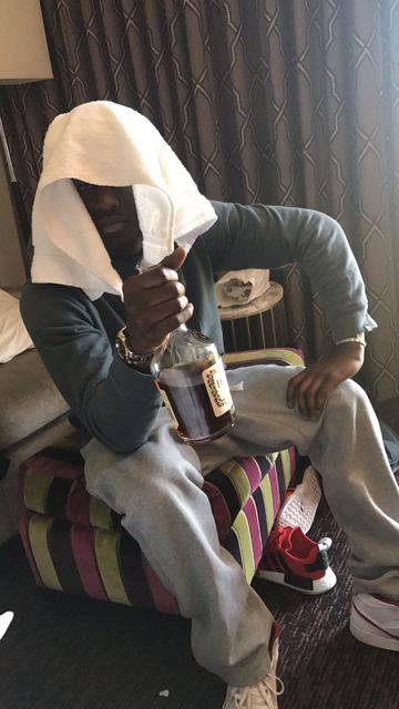 Whiskey + Towel + Hoodie — Home Scene