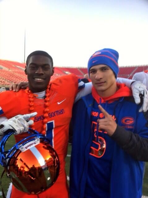 Bishop Gorman Football — Teammate Frame (#11 Orange Uniform)