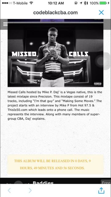 MISSED CALLS Mixtape — codeblackcba.com Site Receipt
