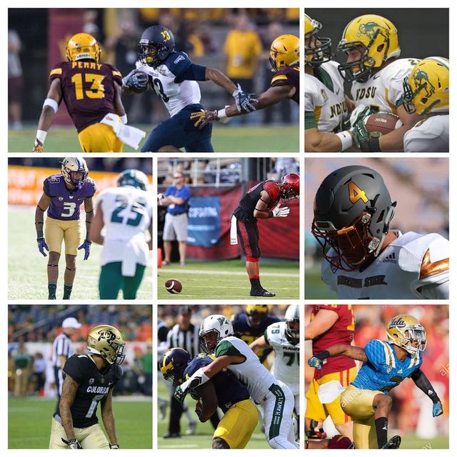 CBA-Network D1 Football Collage — 9-Panel Multi-Athlete Compilation