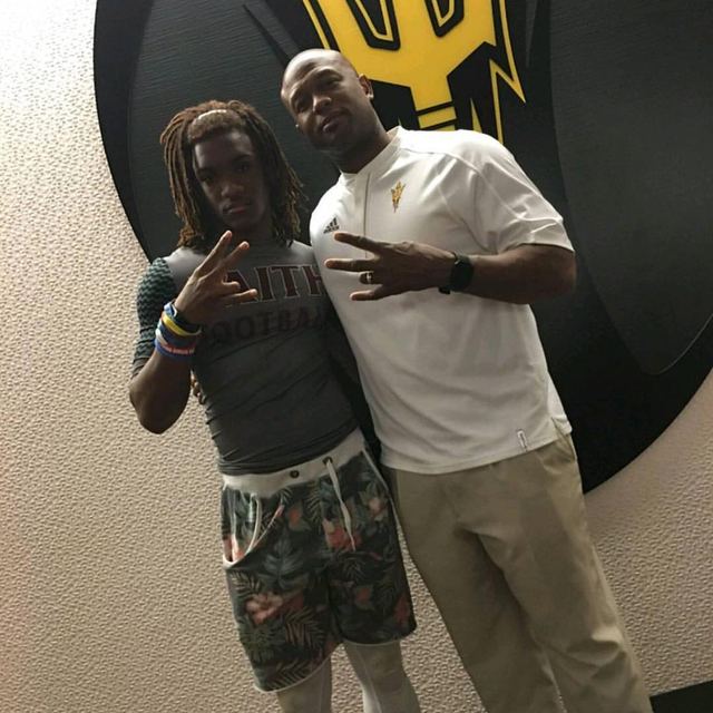 Darius Stewart ASU Recruiting Visit — With ASU Football Coach