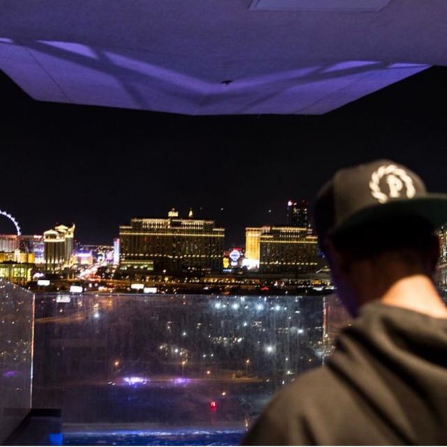 Randall Cunningham II in PRCZN Hat × Las Vegas Strip Backdrop