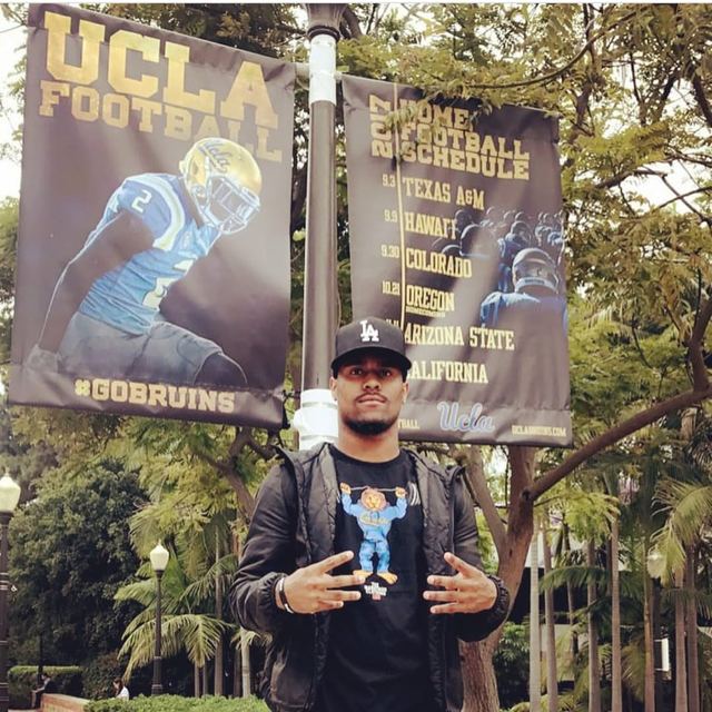 Jaleel Wadood #2 UCLA — In Front of His Own Billboard/Poster On Campus
