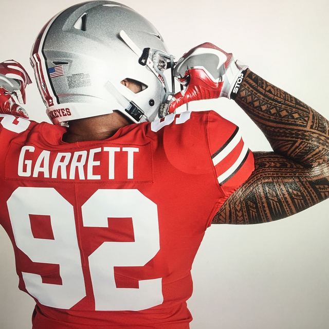 Haskell Garrett — Ohio State #92 Portrait (Gorman Alum → NFL Saints)