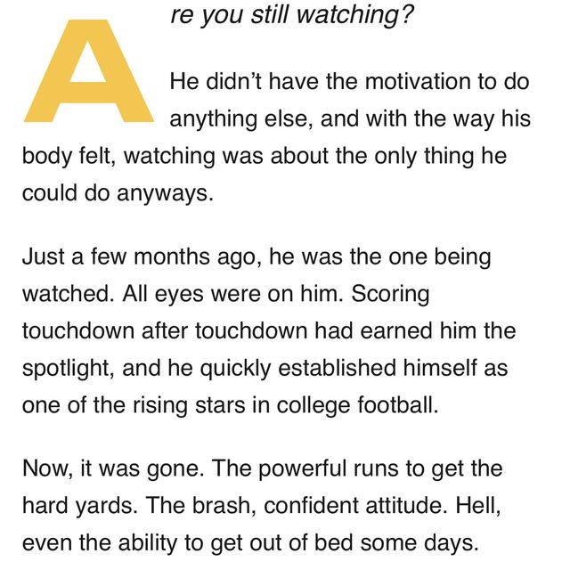 Demario Richards 'Are You Still Watching?' Feature Article (Text Page)