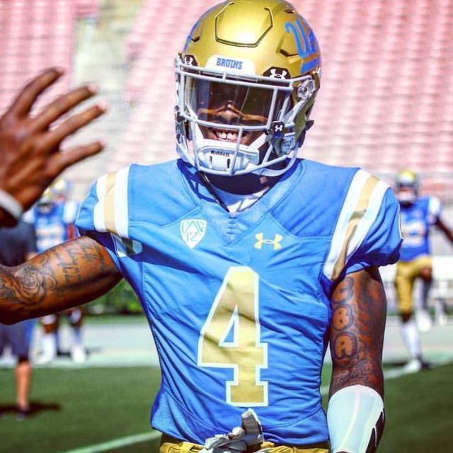 Jaleel Wadood #4 UCLA — Field Walk × CBA TATTOO on Left Arm (3rd Tattoo Receipt)