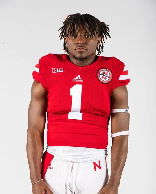 Tyjon Lindsey #1 — Nebraska Cornhuskers Red Jersey Portrait (Confirmed)
