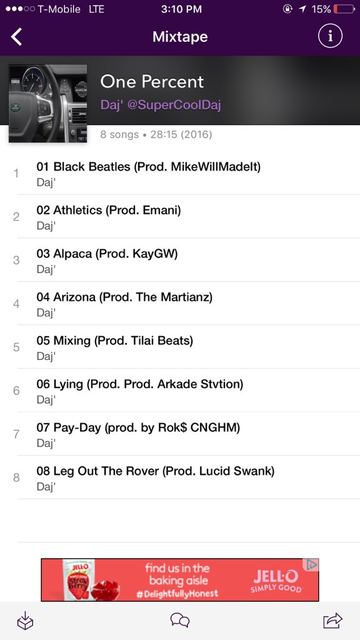 ONE PERCENT EP — Live on Spinrilla